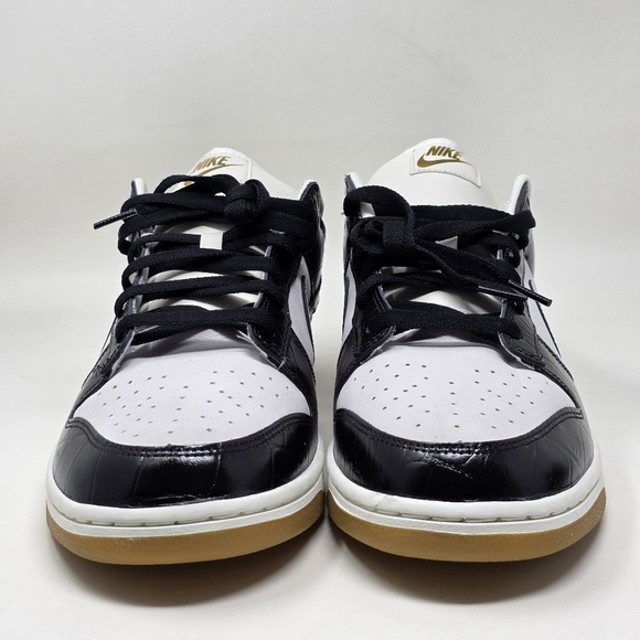 Nike Women's Dunk Low LX Black Croc FJ2260-003 Black-Sail-Gum Button Sz 14 New - Picture 8 of 10